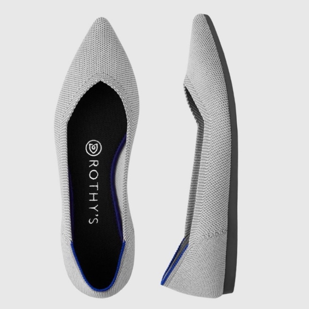Rothy’s Point Flat in Flax Birdseye 7
